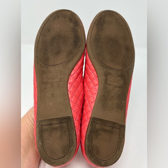 MR. Cat Brazilian Women’s Matelassê Ballet Flat Coral Pink Shoes Slip On Sz 9/39 - Picture 8 of 8
